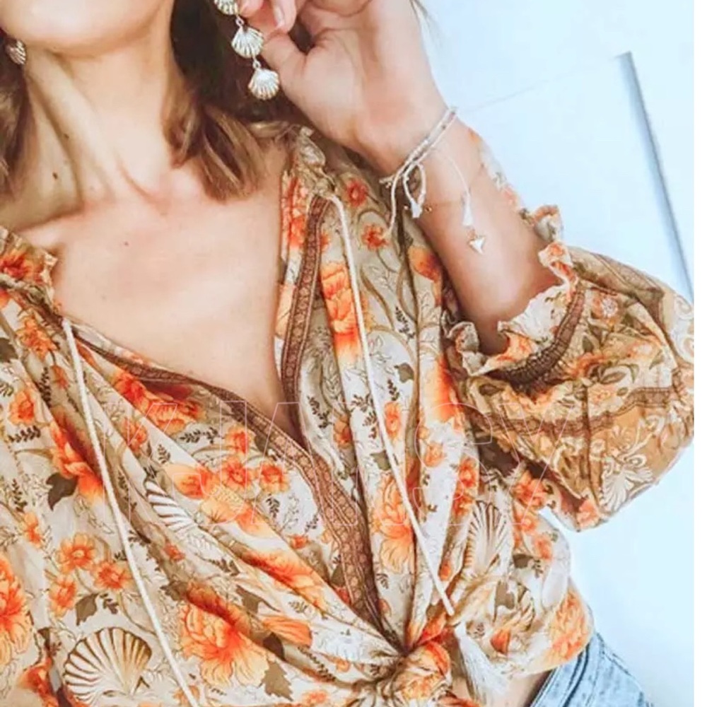 NEW! Bohemian Mermaid Shell Blouse - Picture 2 of 8